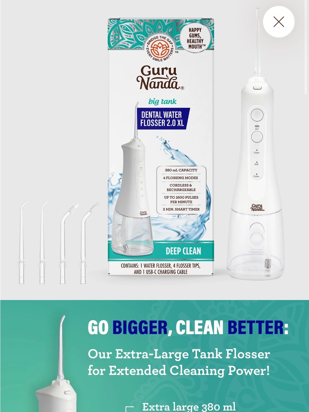 Cordless Water Flosser - White